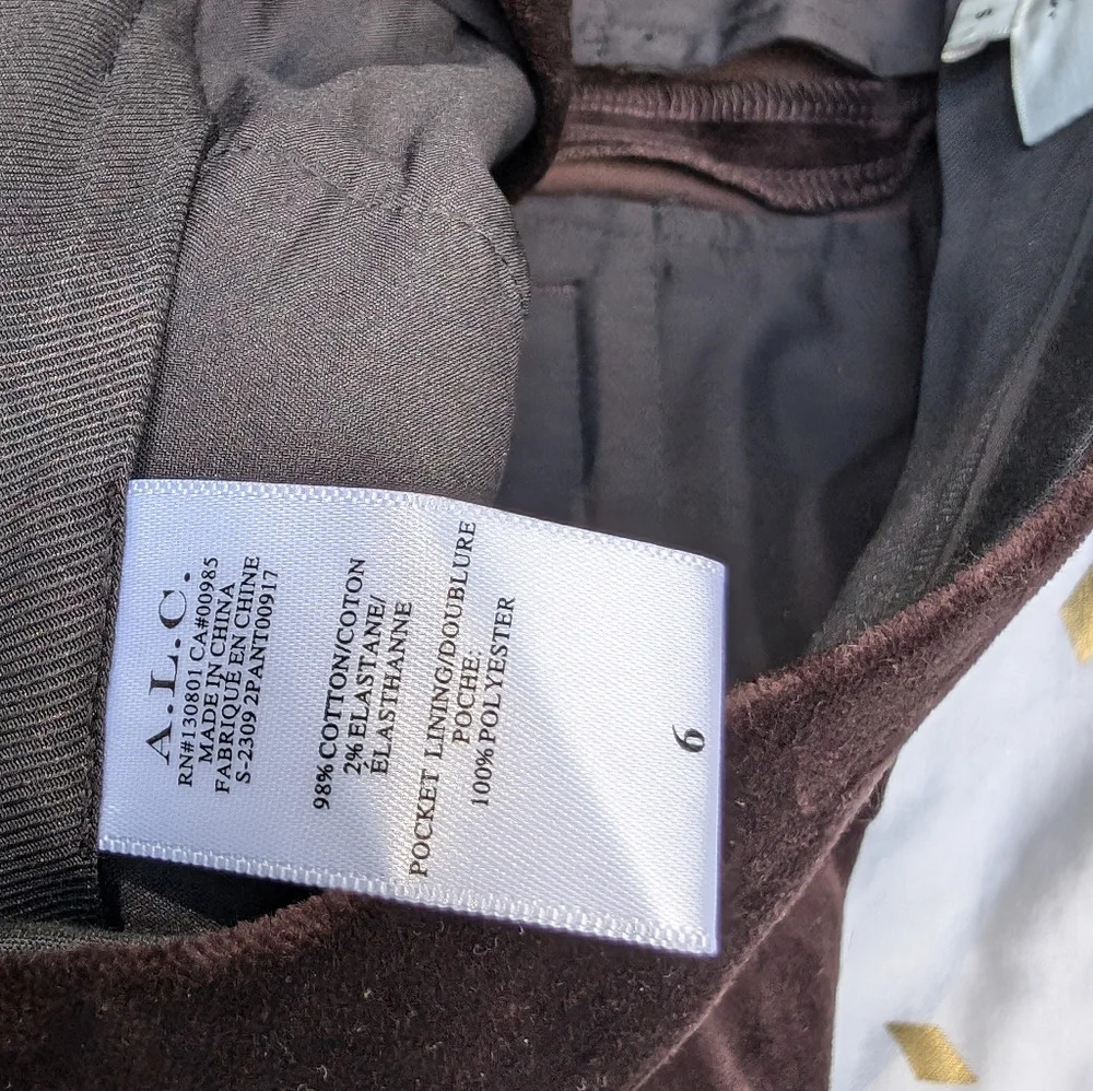 New A.L.C. Sophie Pant - Chocolate Plum Size 6 - image 5